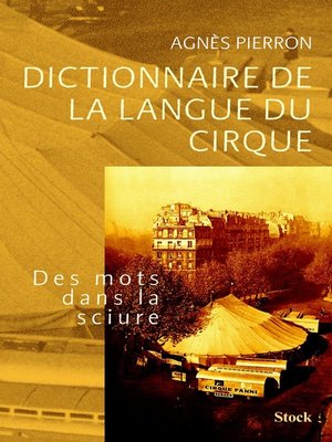 cover image of Dictionnaire de la langue du cirque